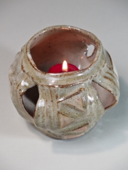 Textured Shino Candle Holder